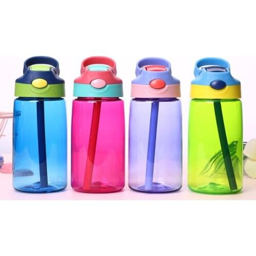 New Childrens Straw Cup Transparent Leak-proof Portable Water Cup Cute Creative Duckbill Pot Kindergartenpupils Cartoonwatercup