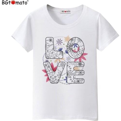 2021 New arrival LOVE t shirt women fashion clothes art tshirt beautiful top tees couple t-shirt kawaii shirt plus size