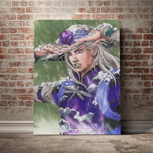 STEEL BALL RUN Gyro Zeppeli SBR anime Framed Canvas poster Painting wall Art decor Study Home Decoration Wooden Frame Prints