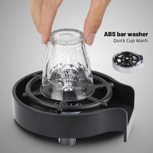 Faucet Glass Rinser for Kitchen Sink Automatic Cup Washer Bar Glass Rinser Coffee Pitcher Wash Cup Tool