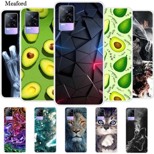 For VIVO V21E V2061 Case Luxury Silicone TPU Soft Cover Phone Case For VIVO V21 E Shockproof Cute Case Bumper Fundas Coque Capa