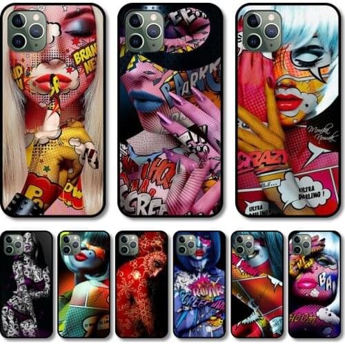 Sexy cool women Phone Case cover For iphone 12 pro max 11 8 7 6 s XR PLUS X XS SE 2020 mini black cell shell