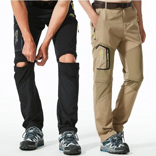 Quick Dry Removable Hiking Pants Outdoor Mens Summer Breathable Shorts Men Mountain Fishing Camping Trekking Sports Trousers 6XL