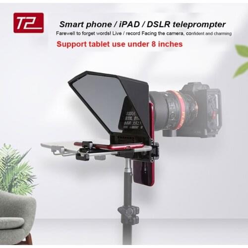 Bestview T2 Teleprompter for Canon Nikon Sony Camera DSLR Photo Studio for iPad Smartphone Interview Teleprompter Video Camera