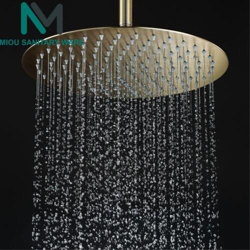 High Quality 10/8 Inch Stainless Steel Ultra-thin Waterfall Shower Heads Rainfall Shower Head Rain Round With Arm