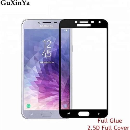 Screen Protector Glass For Samsung J4 2018 Full Glue Tempered Glass For Samsung Galaxy J4 2018 Full Cover Phone Glass J400F Film