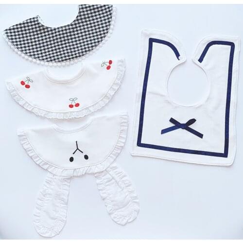Sweet Newborn Baby Bib Drooling Saliva Towel Anti-spitting Milk Bibs Soft Absorbent Bib Children Fake Collar Accessories