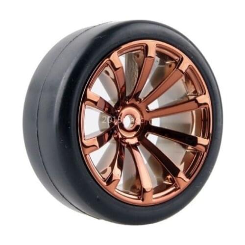 1Set 4PCS Rubber RC Racing Tires Car On Road Wheel Rim Fit For HSP HPI 1/10 HSP 94123/94122/94103/D4/D3 608 all