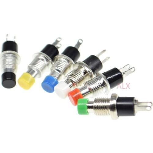 5PCS PBS-110 Waterproof Momentary push button switch red/green/yellow/white/blue 2pin power Switch ON/OFF Self-reset