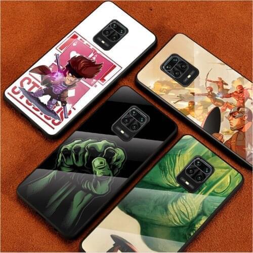 Marvel Art For Xiaomi Redmi Note 10 10S 9T 9S 9 8T 8 7 Phone Case Tempered Glass Hot New Shell Luxury Cove