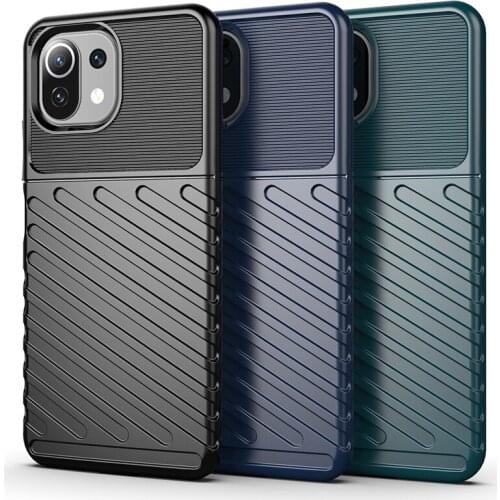 For Xiaomi Mi 11 Lite Case Mi 11 Lite 11i Cover Shockproof Bumper Soft Silicone Armor Rugged Phone Case For Xiaomi Mi 11 Lite