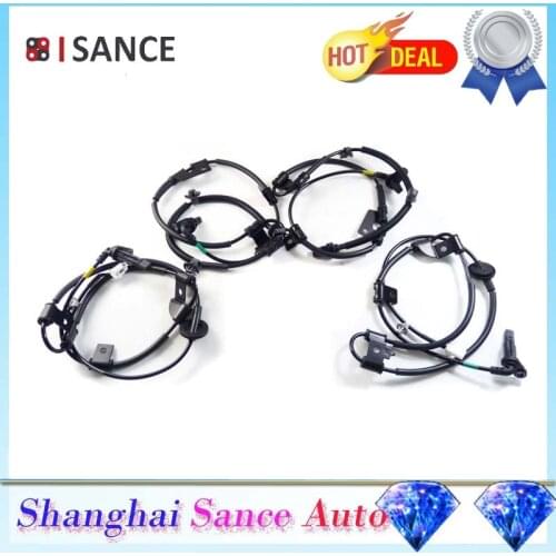 ISANCE 4pcs ABS Wheel Speed Sensor Front & Rear Left Right For Hyundai Tucson Kia Sportage 2.0L 2.7L 2005 2006 2007 2008 2009