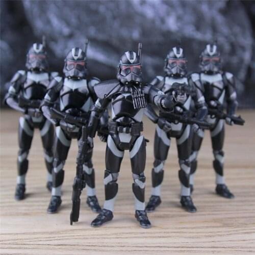 Star Wars 3.75" Republic Shadow Utapau Black Trooper Action Figure Team Army Builder Toys Doll