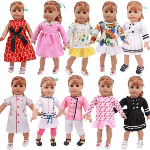 Froezn Doll Clothes Dress For 18 Inch American of Girl&43 Cm Baby New Born Reborn Doll Russian Toy