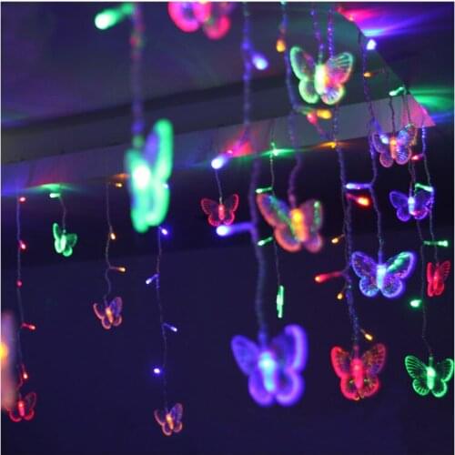 Butterfly String Light Window Fairy Lights Butterfly 8 Modes Room Bedroom Patio Party Wedding Holiday Christmas Decoration