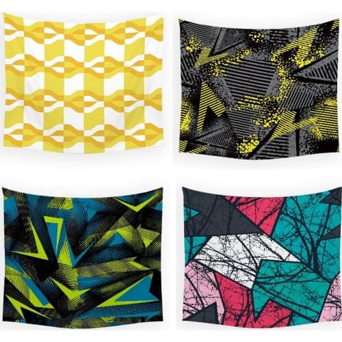 Geometric stripes tapestry wall kawaii tapestry macrame tapestry anime macrame wall hanging mandala boho decoration home decor