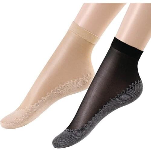 Hot Sale! 4pair High Quality Women Socks Velvet Silk Summer Socks Quality Soft Cotton Bottom Wicking Slip-resistant Sock