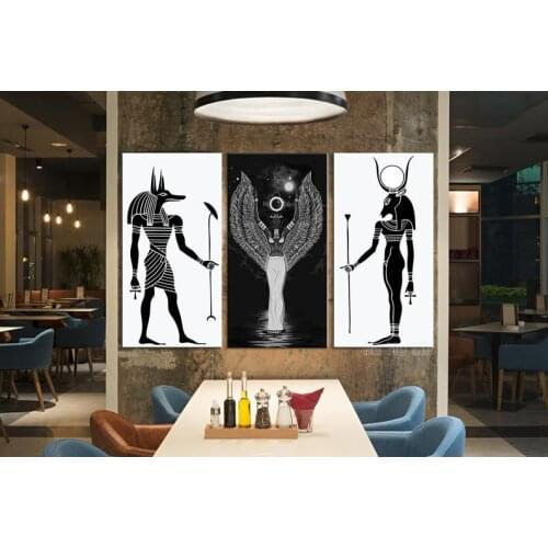 Interior Art Decoration With Egyptian Goddess White And Kingdom Decorative Oil Paintings On Canvas