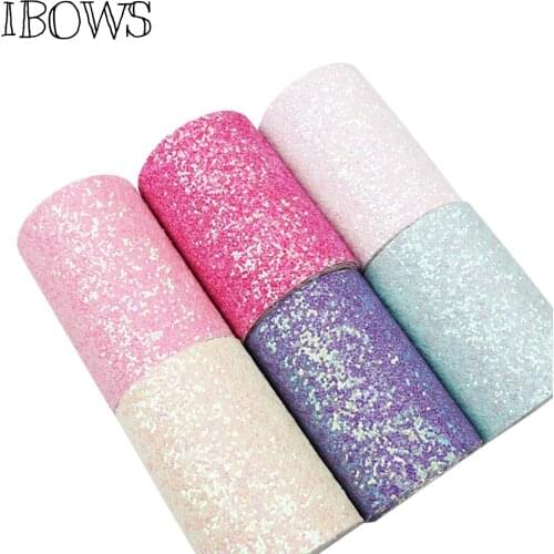 IBOWS 1 yard 3" 75mm Chunky Glitter Ribbon Candy Color Sequin Wholesale Ribbon For Crafts DIY Hair Bow Accessories Materials