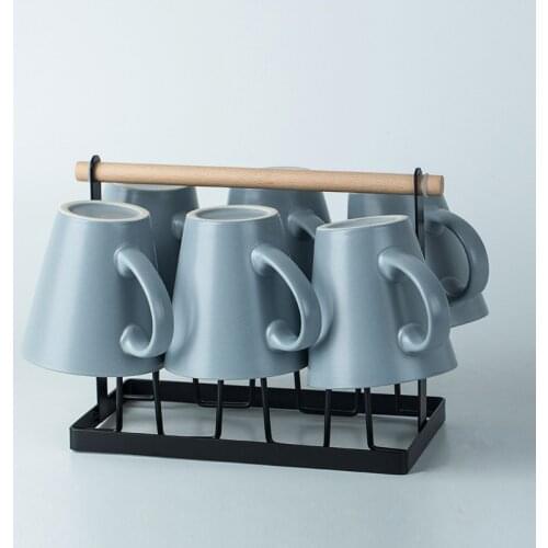 370ML Ceramic Mug Matte Coffee Mugs Milk Juice Cup Home Office Cafe Tazas Pure Color Couple Cup Male and Female Student Gift Cup