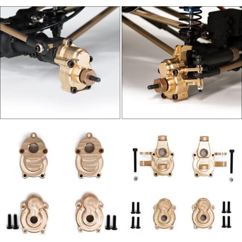 4PCS Brass Front Rear Steering Seat Kit Parts for YK 1/8 1/10 Model Climbing Car 4082/4102 RC Car Modification DIY Spare