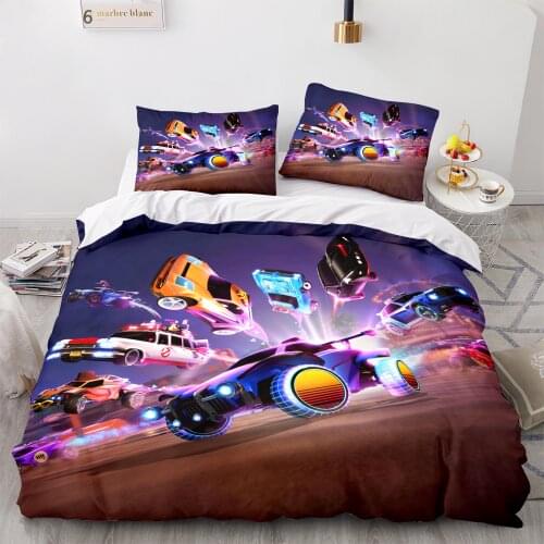 Game Rocket League Bedding Set Bedspread Single Twin Full Queen King Size Sports Car Bed Set Childrens Bedroom Duvetcover 4