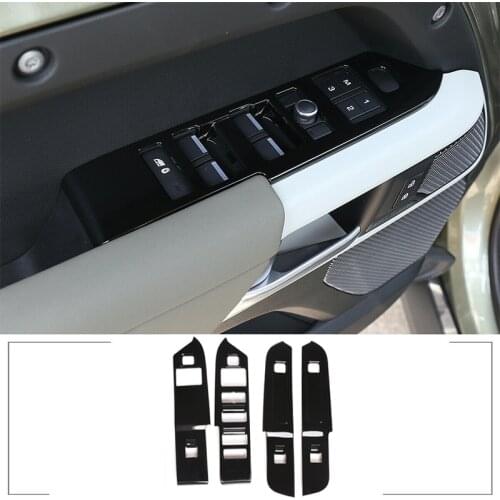 ABS Piano Black Window Lift Switch Button Cover ForLand Rover Defender 90 110 2020 2021