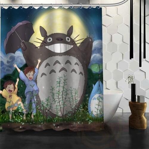 Best Nice Custom My Neighbor Totoro Shower Curtain Bath Curtain Waterproof Fabric Bathroom MORE SIZE WJY&54