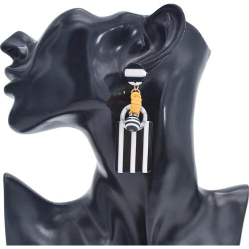 Trendy Earrings Female Long Temperament Ins Style Generous Fashion Round Face European and American Personality Earrings