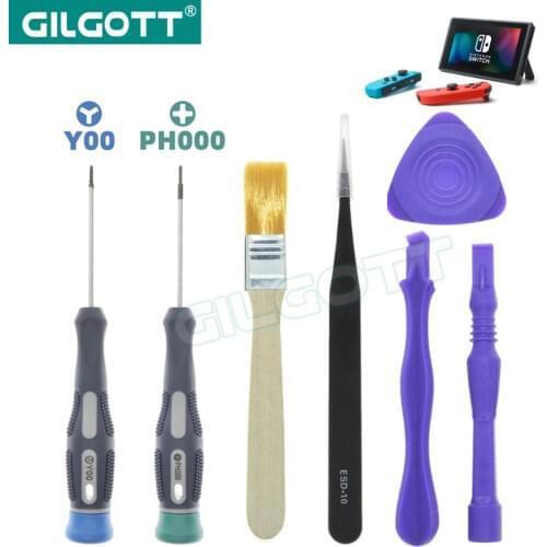 GILGOTT Tool Kit for Nintendo Switch NS Joy-con Controller 1.5mm Phillips PH000 Tri Wing Y00 Screwdriver Tear Down Repair Tools
