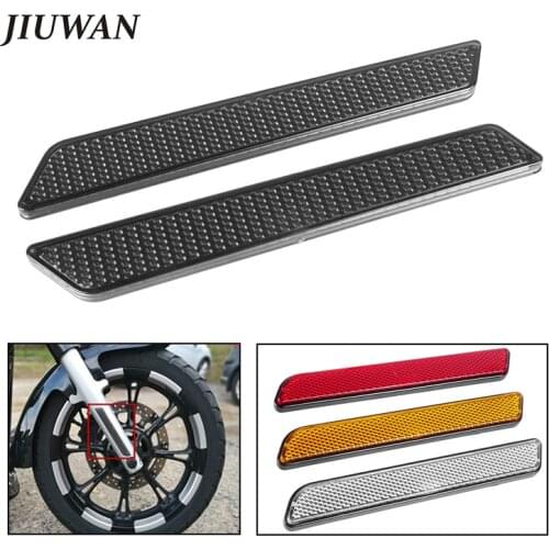 1 Pair Motorcycle Front Fork Reflector Lower Legs Slider Safety Warning Sticker For Harley Soft Tail 833 1200