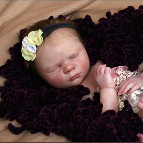 New Popular Sleeping Emma Reborn Doll Kit Very Soft Hands Unpainted Unfinished Doll Parts DIY