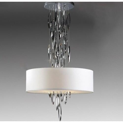 New simple creative European-style American lamp living room dining room lamp bedroom cloth hood post-modern art stainless steel