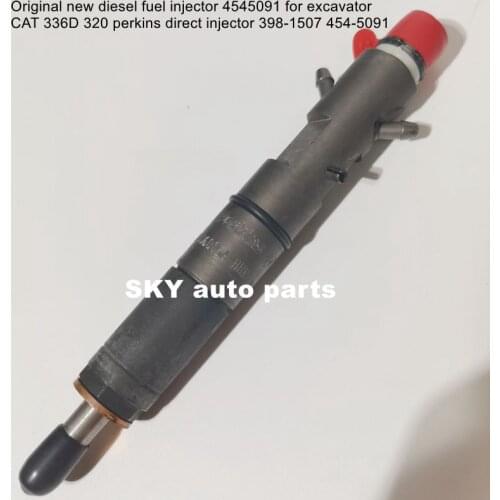 Original new diesel fuel injector 4545091 for excavator CAT 336D 320 perkins direct injector 398-1507 454-5091 (4PCS)