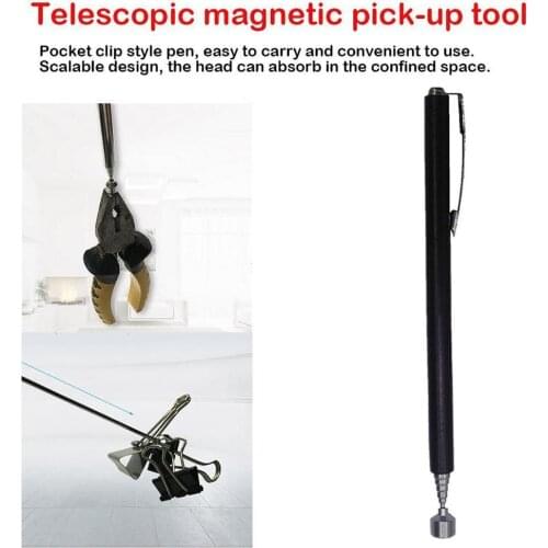 Adjustable Magnetic Pick Up Tool Extendible Stick Screws Steel Chrome-Plated Telescopic Picking Stainless Rod Portable A4N5