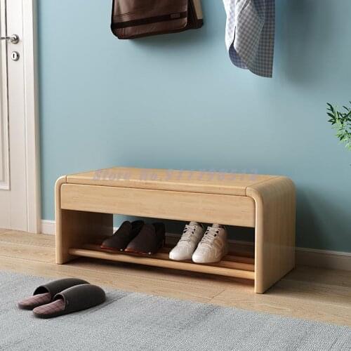 The solid wood shoe changing stool can sit at the door of the home. The Nordic long stool enters the door stool. Shoe stool. Mul