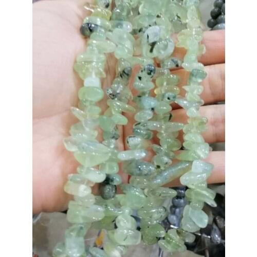 Loose beads green prehnite baroque 8-13mm 15" for DIY jewelry making FPPJ wholesale beads nature gem stone