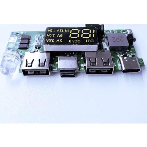 QC30 Fast Charge PD18W Multi-protocol IP5328 Intelligent Fast Charge Charging Treasure Booster Board 12V Booster Board