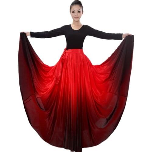 Flamenco Dance Skirt Spanish Costume Chinese Folk Dance Chorus Uyghur Dress