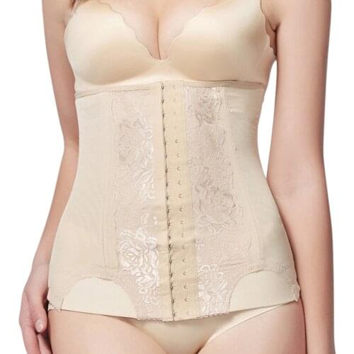 Women Solid Color Shapewear Waist Trainer Sexy Bustiers Waist Cincher Corset Tops Slimming Belt