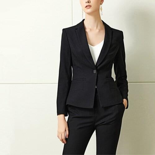Plus Size Womens Pants Suits Professional Womens Stylish Suits Autumn Winter Blazer Trouser Suits Two-piece Office Set Women