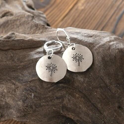 2020 New Bohemia Silver Brincos Wishing Dandelions Dangle Earrings for Women Party Drop Earring Fashion Jewelry Accessories Gift