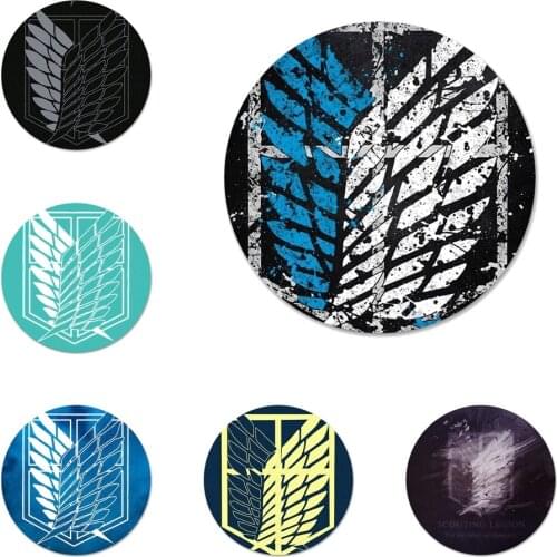 58mm Japanese Anime Attack on Titan Logo Icons Pins Badge Decoration Brooches Metal Badges For Clothes Backpack Decoration