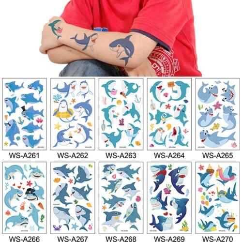 10pcs/Lot Waterproof Temporary Kids Tattoo Sticker Cartoon Butterfly Mermaid Space Animal Children Hands Arm Body Tatoo Boy Girl