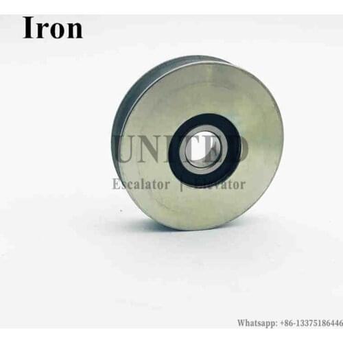 10pcs Elevator Iron Rope Roller OD70mm W16.8mm Bearing 6200Z Round Groove