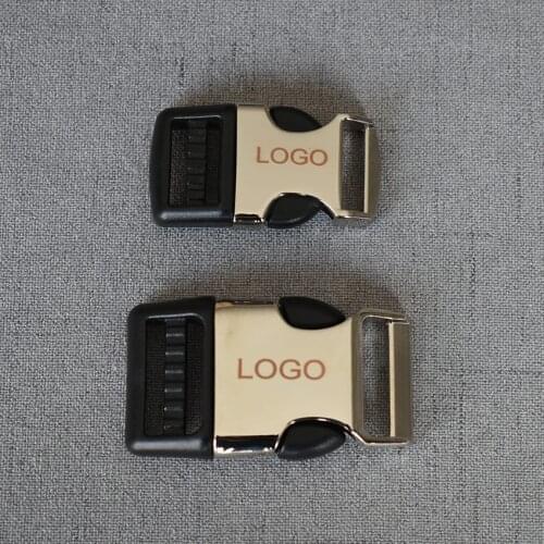 10 Pcs/Pack 15mm 20mm 25mm LOGO Metal Plastic Release Belt Buckle For Bag Backpack Pet Collar Necklace Bracelet Garment Sewing