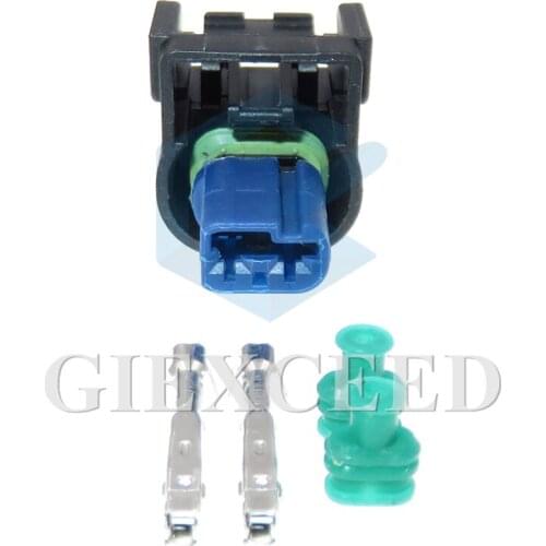 2 Sets 2 Pin Automotive Waterproof Adapter Auto Accessories1.2 Series Cable Harness Female Socket Electrical Connector