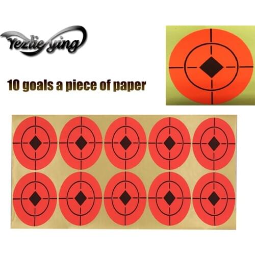 2" Round 250pcs Shooting Paper Target Florescent Self Adhesive Target Stickers for Archery Bow Hunting Shooting Practice Orange
