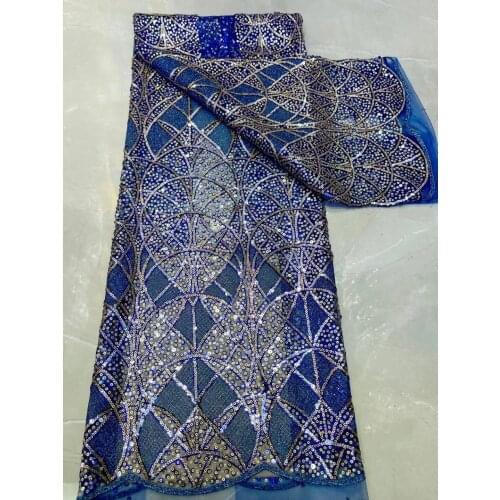 2021 High Quality Sequence French Nigerian Sequins Net African Tulle Mesh Lace Fabric For Dress 5 Yards/Lot YL0902