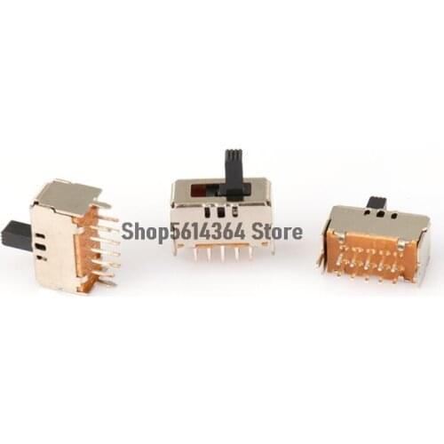 5PCS 2 Position Vertical Slide Switch 10Pins SS-23D28G7
